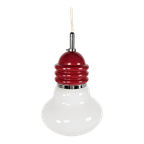 Tronconi - Enrico Tronconi - 'Bulb Lamp' - Opaline - Chroom - Italie - 1970'S thumbnail 1