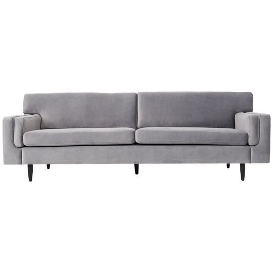 Sofa Helsinki Silver Velour, Scandinavian Design 1