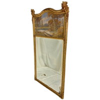 Grote Antieke Spiegel Met Bladgoud Lijst 173 X 92Cm