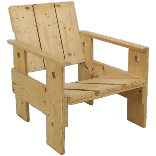 Dutch Lounge Chair In The Style Of Gerrit Rietveld, 1980s 1