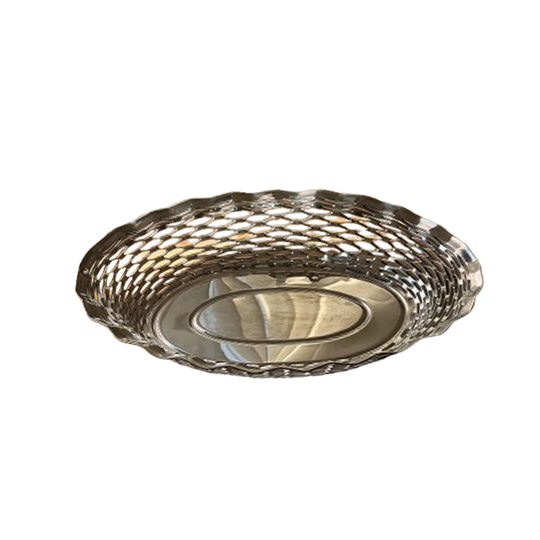 Vintage French Stainless Steel Basket 1