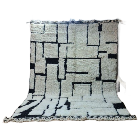 Authentiek Marokkaans Berber Beni Ourain Tapijt 300X200 Cm - 100% Wol, Handgemaakt 1
