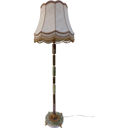 Mid Century Marmer, Onyx En Bronzen Staande Lamp 1