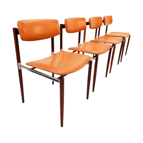 4X Eetkamerstoelen Vintage Deens Design, Mid-Century 1960S