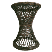 Rotan Diabolo Bijzet Plantentafel Vintage Jaren 60-70