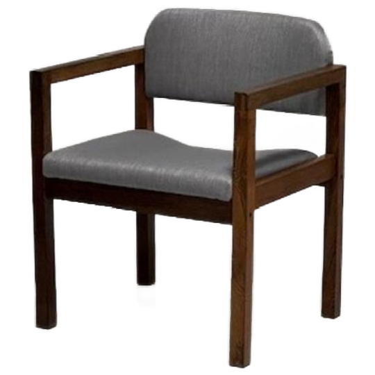 Jaren 60 Wengé Fauteuil Nederlands Design Armstoel Grijs 1
