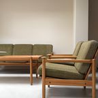 Vintage Houten Zithoek / Bank / Fauteuils / Salontafel thumbnail 1