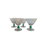 4X Cocktailglas / Coupe Glazen Met Groen Bolletje Luminarc thumbnail 1