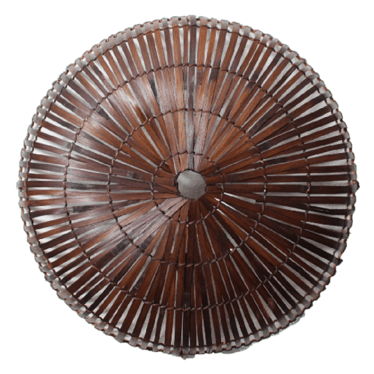 Bamboe Wandlamp Rond Bruin L 1