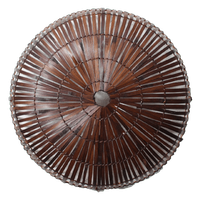 Bamboe Wandlamp Rond Bruin L