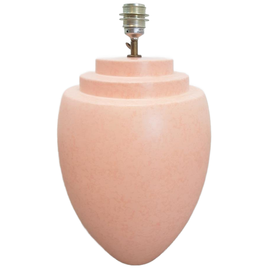 Vintage Kostka Design Tafellamp Keramiek France 1980 Roze 1