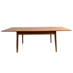 Vintage Uittrekbare Houten Tafel /Eettafel thumbnail 1