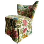 Vintage Gebloemd Cocktailstoel / Eenzit / Fauteuil thumbnail 1