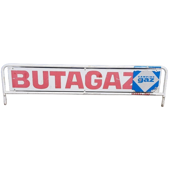 Groot Stoer Reclamebord Butagaz Camping Gaz. 1