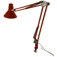 Vintage Oranje Architectenlamp Bureaulamp Klemlamp Desklight