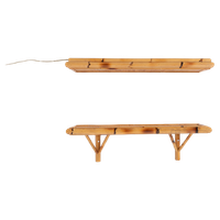 Pair Of Vintage Bamboo-cane Wall Shelves