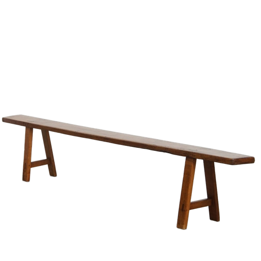 Tijdloze Antieke Franse Hal Bank/ Bankje Voor Aan De Eettafel Met Prachtige Kleuren 1