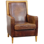 Comfortabele Schapenleren Art Deco Design Fauteuil Met Een Luxe Uitstraling thumbnail 1