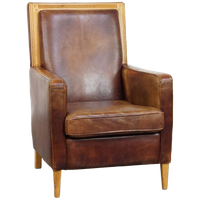 Comfortabele Schapenleren Art Deco Design Fauteuil Met Een Luxe Uitstraling