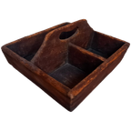 Stevig Charmant En Decoratief Brocant Houten Bakje. thumbnail 1
