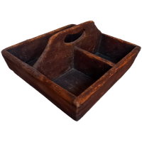 Stevig Charmant En Decoratief Brocant Houten Bakje.