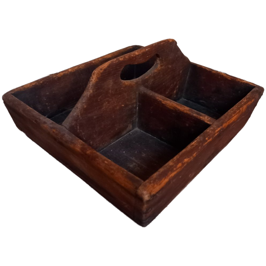 Stevig Charmant En Decoratief Brocant Houten Bakje. 1