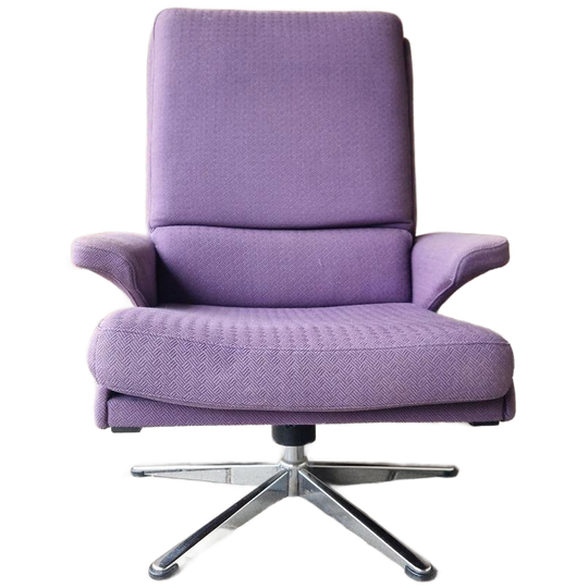 Cor Vintage Draaifauteuil Draaistoel Fauteuil Paarse Stoel 1