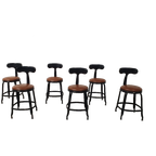 6x Chaise Nicolle Franse Industriële Metalen Design Stoelen thumbnail 1