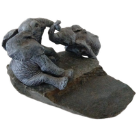 2x Beeld Olifant Sculpture Ornament Moederdag