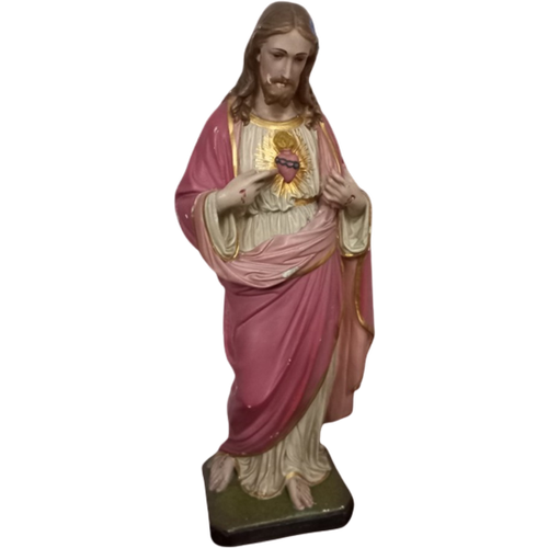 Roze Jezus Beeld In Plaaster