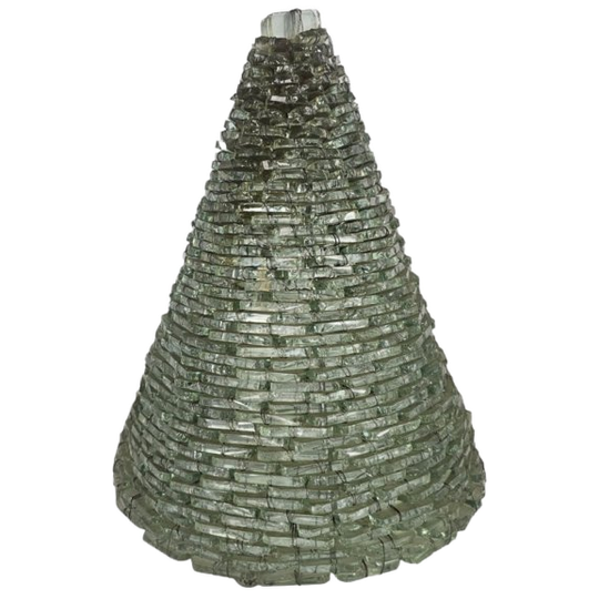 Vintage Pyramide Lamp - Opgebouwd Uit Stukjes Glas - Modern - Glas En Metaal - Frankrijk - 70'S 1