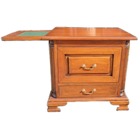 Klassiek Engels Bureau Ladekast, Nachtkastje Bijzettafel Met