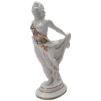 Porseleinen Art Deco Beeld De Windbruid Van Ferdinand Liebermann thumbnail 1