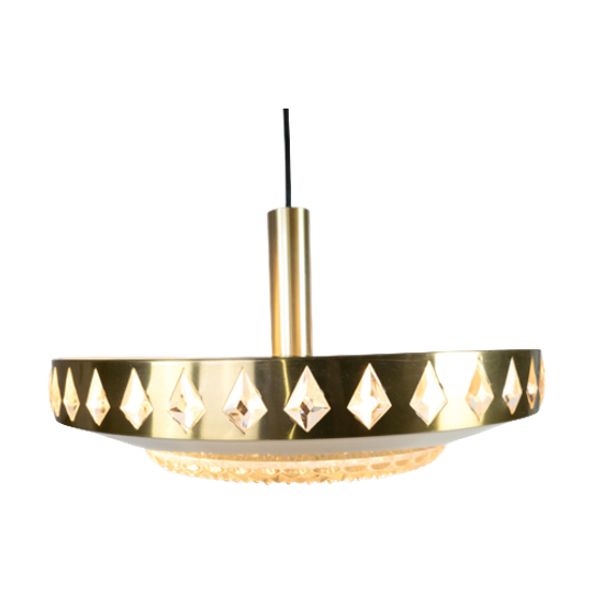 Vitrika - Denemarken - Hanglamp - Messing - Kristal - 60's 1