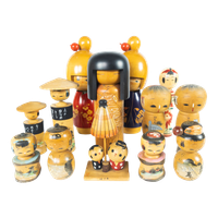 Vintage - Japan - Kokeshi - Aantal 13 - Design Umeyoshi Yamgishi - 1950-1970