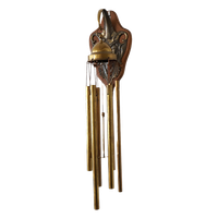 Art Deco Wand Windgong Met Lachende Sater, 1910 Tot 1940