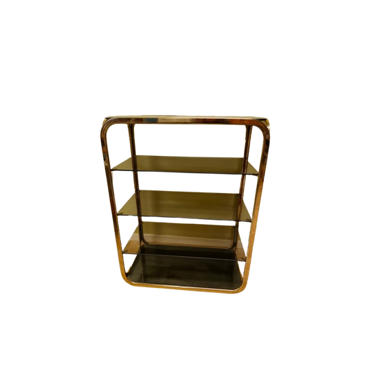 Vintage Messing Vitrinekast Vitrine Open Kast Roomdivider 1