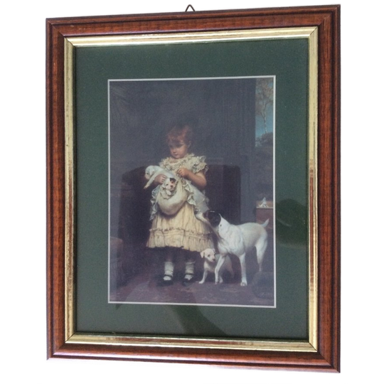 Super Mooie Vintage Lijst Met Glas En Mooie Afbeelding 1