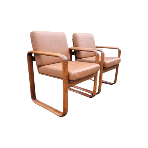 Set Van 2 Fauteuils - Burkhart Vogtherr Voor Rosenthal - Type Hombre Arm Chairs
