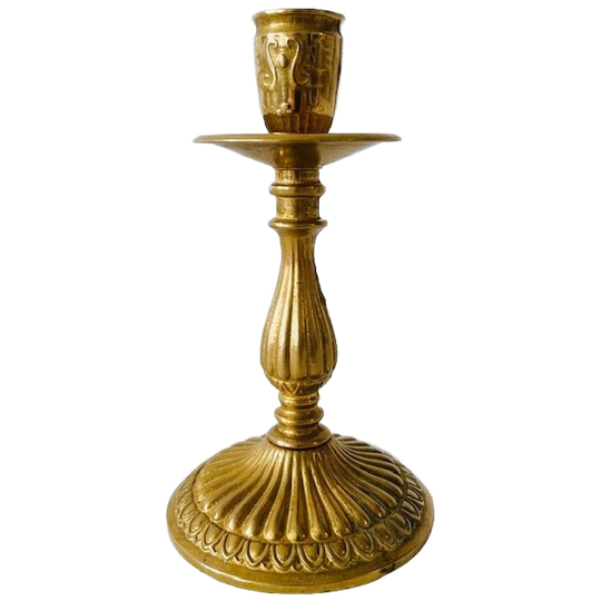 Vintage Elegante Messing Gouden Kandelaar 1