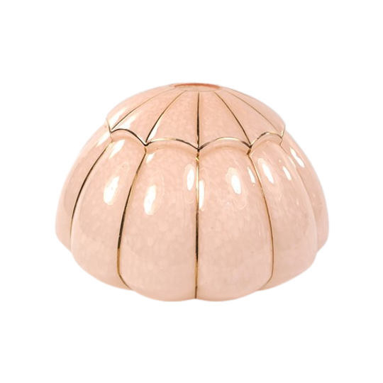 Vintage Lampenkap Roze Glas Goud 1