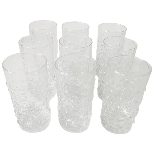 Set Vintage Hobnail Glazen Texaco 1960’s 1