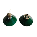 Antieke Groene Hanglampjes Glas thumbnail 1