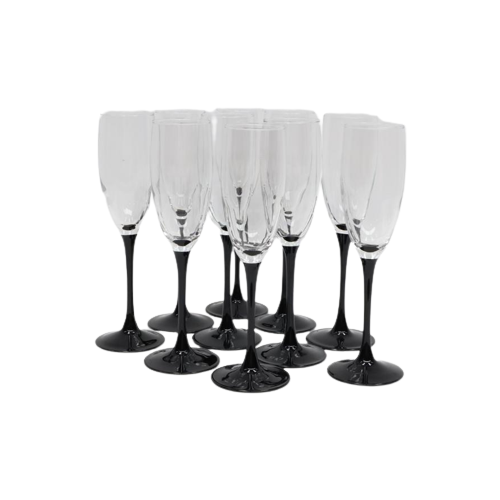 Set Van 10 Vintage Champagne Glazen