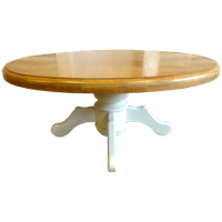 Prachtige Ronde Witte Landelijke Salontafel