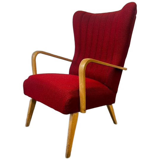 Vintage Scandinavische Wingback Fauteuil / Eenzit 1