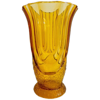 Scailmont Art Deco Luxor Vaas Geel Persglas 1930’s