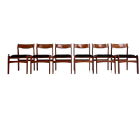 Set Van 6 Opnieuw Gestoffeerde Stoelen Van Burchardt Nielsen