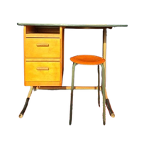 Vintage School Bureau, Lessenaar, Bureautje, Schrijf Desk