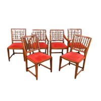 Schuitema Jugendstil Stoelen 6 Stuks Eiken Stoelen